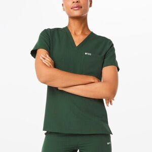 Figs British Racing Stripes Green Scrubs Set